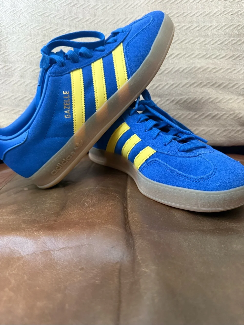 Adidas Gazelle Men’s Blue & Yellow Suede Sneakers